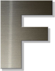 Γράμμα Κατοικιών Αυτοκόλλητο ''f'' 80 X 64 Mm Μπρονζέ Πλαστικό Darvin