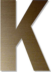 Buchstabe "k" Bronze Selbstklebend 120mm Kunsts...