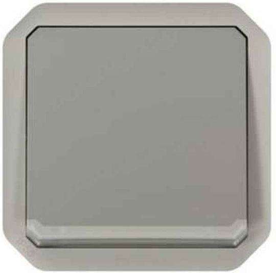 Legrand Plexo N Waterproof Wall-mounted Single Switch with Grey Frame