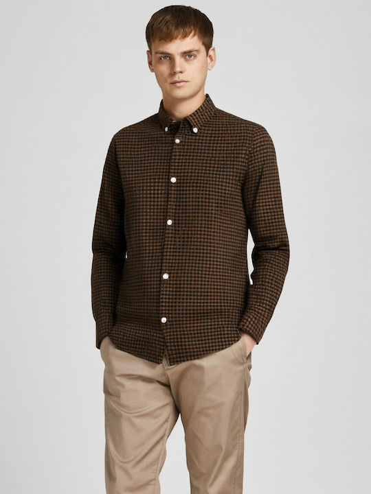 Jack & Jones Long-sleeved Cotton Shirt Checked ...