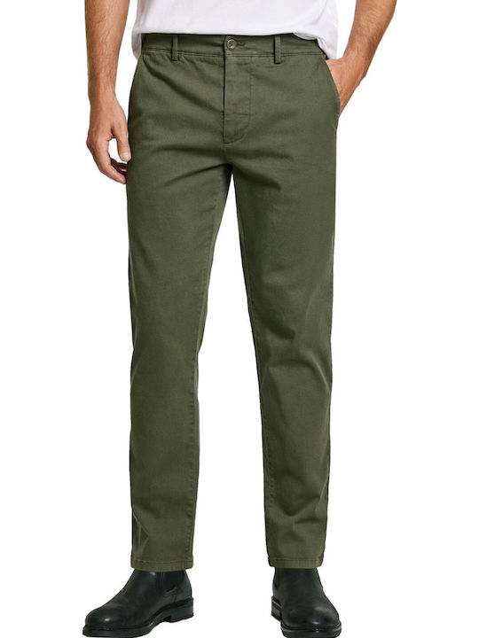 Pepe Jeans Trousers Chino in Slim Fit Leaf Green