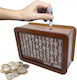Kakeibo Box Japanese Wooden Retro Piggy Bank Savings 1000€ Brown