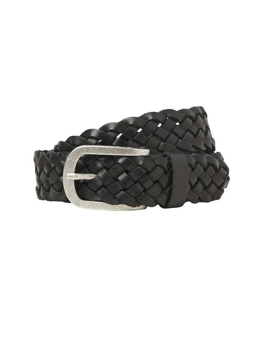 Jack & Jones Men's Knitted Belt Black