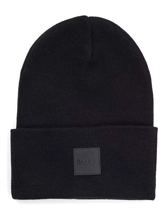 Hugo Boss Beanie Unisex Beanie Knitted in Black color