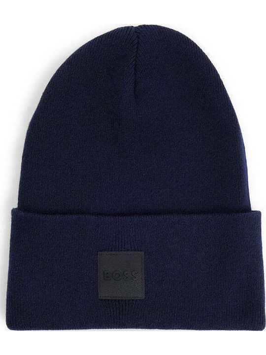 Fantastico Beanie Unisex Beanie Knitted in Navy Blue color