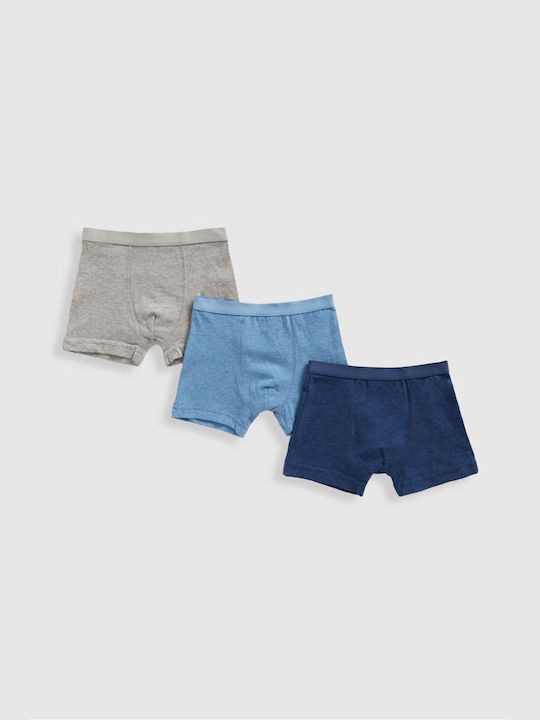Mothercare Set Kinder-Boxershorts Blue, Light Blue, Grey 3Stück