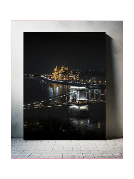 Πίνακας Night View Budapest Νυχτερινή Άποψη Βουδαπέστης 20x30