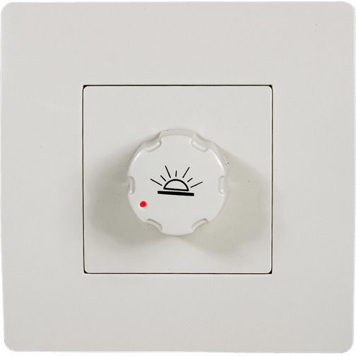 Elmark Basic Χωνευτός Διακόπτης Dimmer με Πλαίσιο Κλασικός Περιστροφικός 400W σε Εκρού Χρώμα
