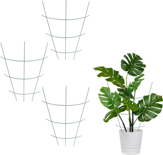 Kadax Support Ladder Potted Plants Flowers Steel Stake Oval 3pcs