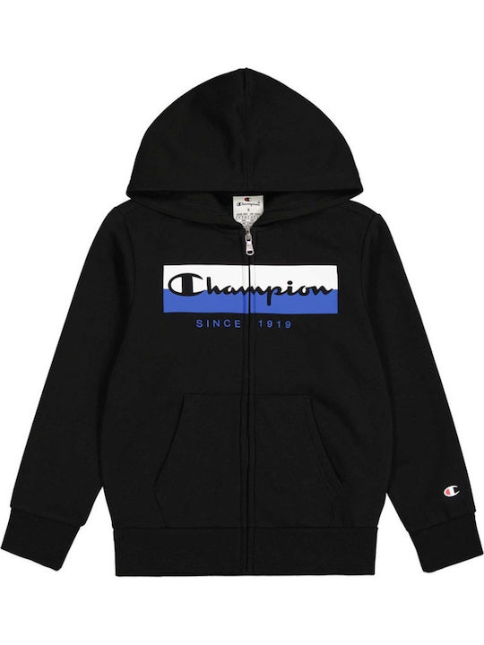 Kids Sweatshirt with Hood and Pockets Black