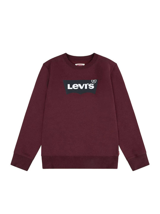 Levi's Παιδικό Φούτερ Μπορντό Batwing Crewneck