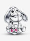 Pandora Charm Ματάκι από Ασήμι Ροζ
