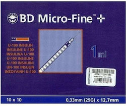 BD Microfine Σύριγγες Ινσουλίνης 29G 1ml 100τμχ