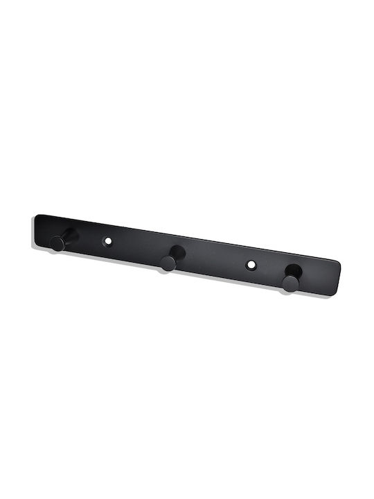 Black Metal Wall Hanger with 3 Positions 22cm.x2.5cm.x2cm. No 300-3 Haus Benchmark-kpe.205