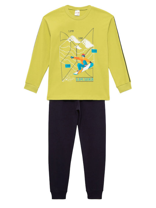 Minerva Детска пижама Зимна Lime Slope Seeker
