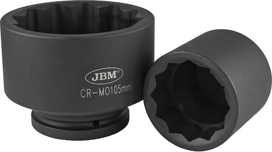 JBM Nuss Pneumatisch Sechskant mit Vierkant-Antrieb 1" Durchmesser 65mm 1Stück