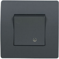 Elmark El Basic Tg114 Διακόπτης Τοίχου Μονός Γκρι