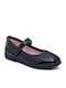 Kids Patent Leather Ballerinas with Hoop & Loop Closure Black
