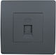 Elmark El Basic Tz106 Telephone Socket With Frame Single In Gray Color 38353S