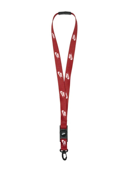 Nike Κορδόνι Λαιμού Club Standard Lanyard Υφασμάτινο Κόκκινο