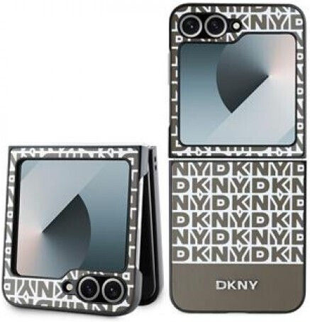 Guess Pattern Bottom Stripe Back Cover Δερματίνης / Δερμάτινο Καφέ (Galaxy Z Flip6 / Z Flip7 FE)