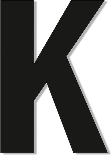Letter "k" Black Sticker 120mm Plastic Darvin One Two Three Done