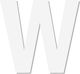 Letter "w" White Sticker 120mm Plastic Darvin O...