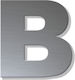 House Letter Sticker ''b'' 80 X 64 Mm Inox Matte Plastic Darvin