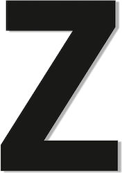 Γράμμα ''ζ'' Μαύρο Αυτοκόλλητο 120mm Πλαστικό Darvin One Two Three Done