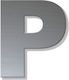House Letter Sticker "r" 80 X 64 Mm Inox Matte Plastic Darvin