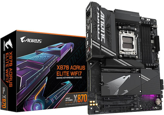 Gigabyte X870 Aorus Elite WIFI7 Дънна платка ATX с AMD AM5 Сокет