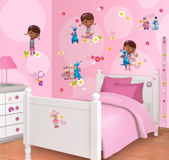 Комплект за декорация Walltastic Doc McStuffins 59 стикера за стая Детски стенни стикери