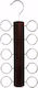 Import Hellas Wardrobe Hanger for Scarves Wooden Brown 9528K 1pcs
