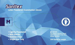 Sanitex Latex Examination Gloves Powdered 100pcs