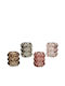 Kaemingk Candle Holder suitable for Tealights Glass in Red Color 8.5x9.5x8.5cm 1pcs