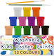 Creative Deco Plakatfarben Set 20 ml x 12 Farben Ungiftig Grundfarben Intensiv Ideal für Kinder Schüler Künstler Kunstliebhaber