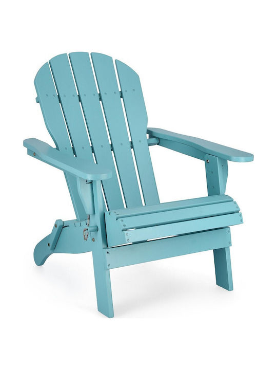 Outdoor Armchair Wooden Filadelfia Light Blue 7...
