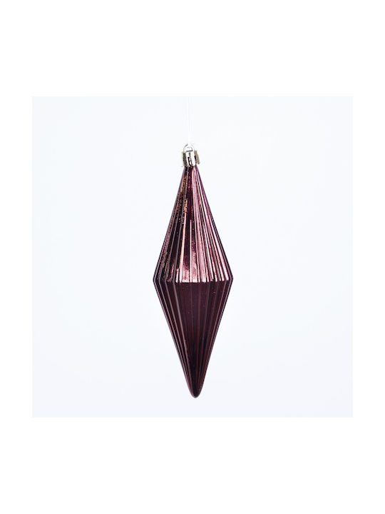 Ornament suspendat Glob Plastic Burgundy Set 5buc