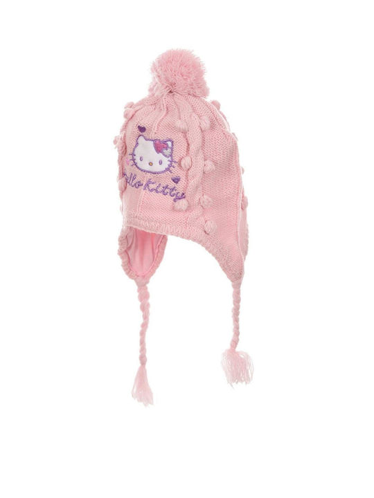 Superheroes Kids Beanie Knitted Pink