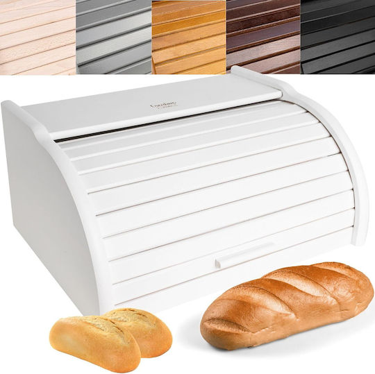 Creative Ψωμιέρα με Καπάκι Ξύλινη Λευκή 38x28.5x17.5cm Creative Ψωμιέρα με Καπάκι Ξύλινη Λευκή 38x28.5x17.5cm
