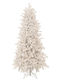 Коледно дърво White Flocked 180cm с 2004 Клони Бял