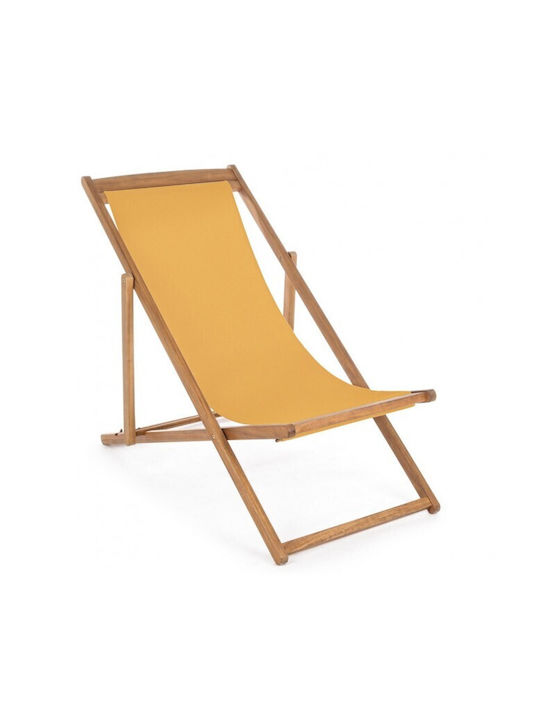 Deckchairs Noemi Wooden Mustard 60x106x88cm