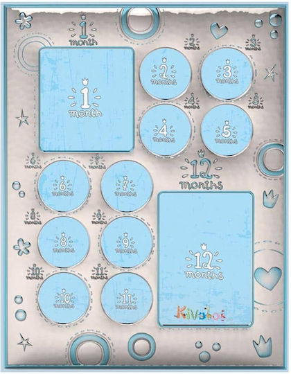 Slevori Baby Keepsake Frame made of Silver for Boy