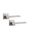 Gian Lever Middle Door with Rosette A-25-s05 Pair Nickel Matte