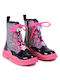 Billieblush Kids Boots from Patent Leather with Zipper Blue