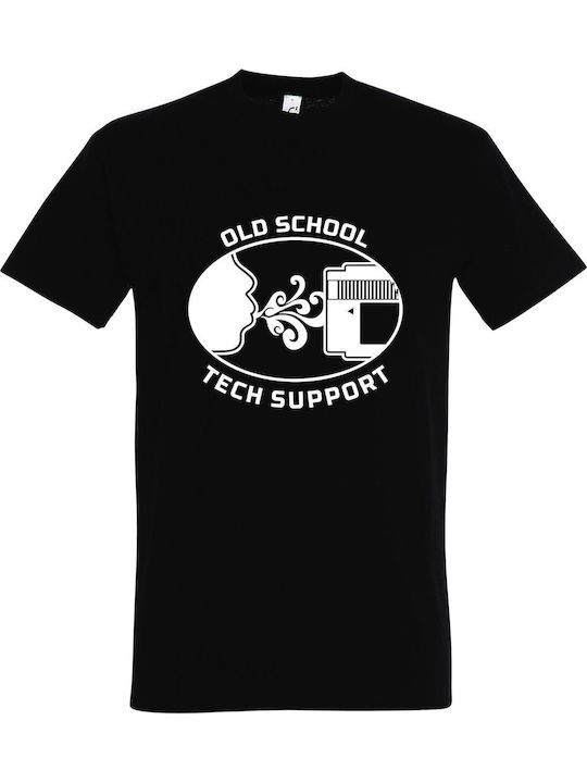 Old School Tech Support Pc Geek T-shirt Μαύρο Β...