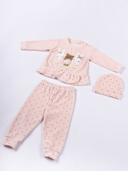 Evita Kinder Set mit Hose Winter 2Stück Pink