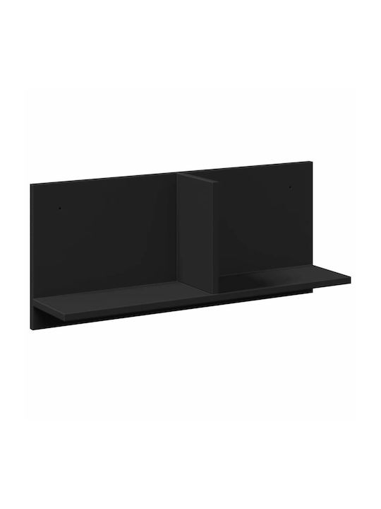 Shelf Wall Black Velvet-Black Metal 70x16.5x30cm