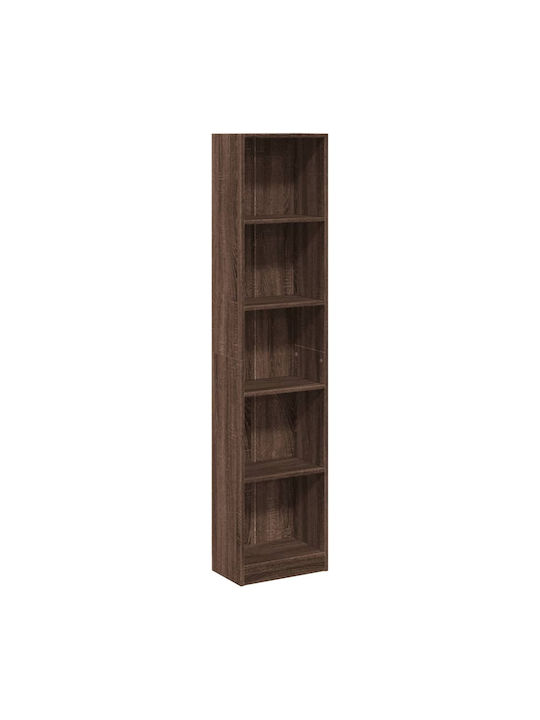 Bookcase Brown Oak 40x24x176cm