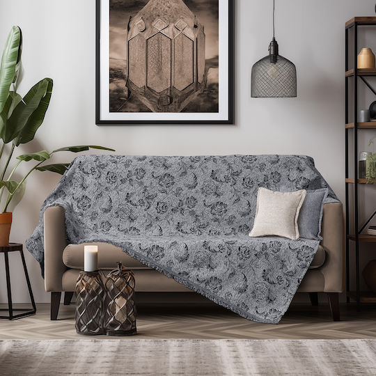 Beauty Home Σετ Ριχτάρια 2τμχ Chenille Σκούρο Γκρί